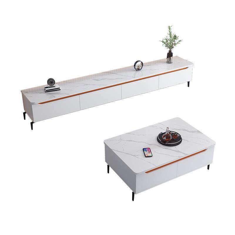 长方形岩板茶几北欧小户型轻奢网红客厅家用茶几电视柜组合收纳柜,淘宝优惠券,粉丝福利购,淘宝优惠卷