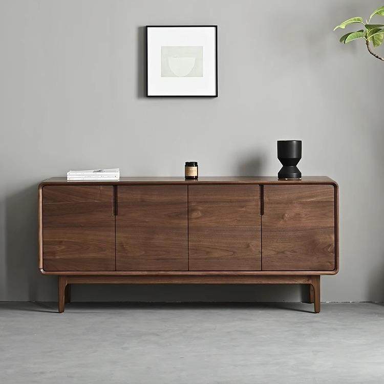 北美黑胡桃全实木电视柜客厅家用小户型沙发边柜樱桃木原木餐边柜,淘宝优惠券,粉丝福利购,淘宝优惠卷