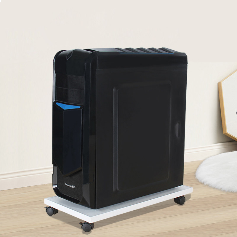 Computer main rack chassis bracket removable base office desk main chassis bracket white pulley plate rack