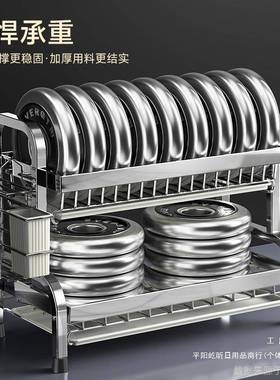 304不锈钢碗架厨房置物架碗盘收纳架多功能家用放碗碟筷沥水架子