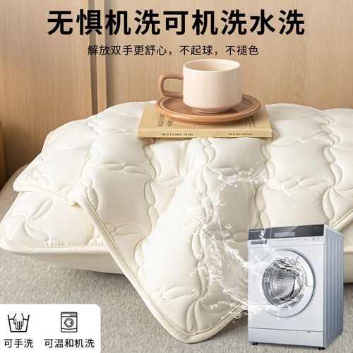 防水隔脏夹棉枕套一对装全纯色枕巾枕头套保护枕芯套家用48x74cm - 图3