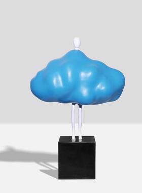 现代简创意约树脂朵人云样板间客BPB厅装饰摆件酒柜电视柜艺摆工