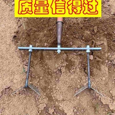 农用农田三角小锄头人工手拉犁小型耕地机可调起垄开沟神器培土机,淘宝优惠券,粉丝福利购,淘宝优惠卷