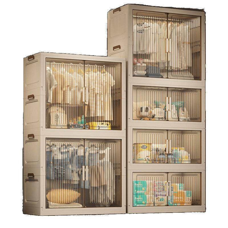 折叠式衣物收纳柜家用简易衣柜双开门塑料柜子卧室房间婴儿储物柜,淘宝优惠券,粉丝福利购,淘宝优惠卷