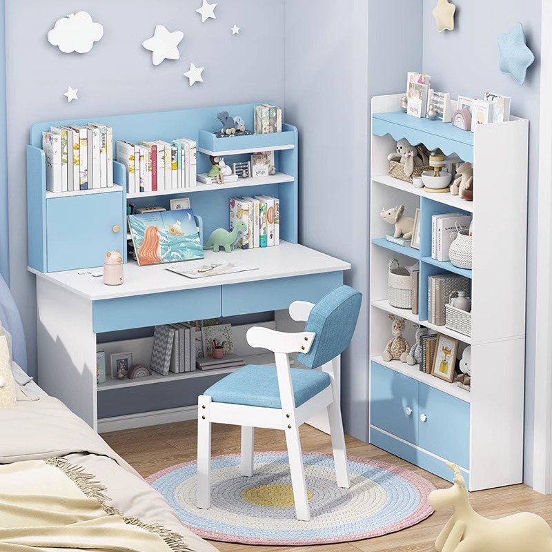 Children's study table for primary and secondary school students writing homework desk home simple boy and girl desks and chairs table set