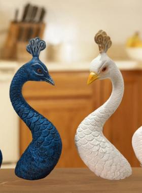 孔雀头模型网红开业婚礼花篮花束花艺酒店餐桌摆盘装饰吉祥喜庆