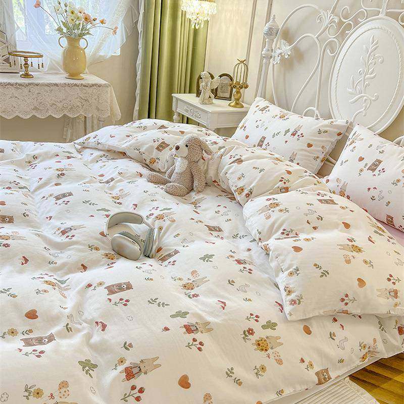 A类云感棉双层纱全棉四件套母婴级裸睡软糯床单床笠款家用宿舍床,淘宝优惠券,粉丝福利购,淘宝优惠卷