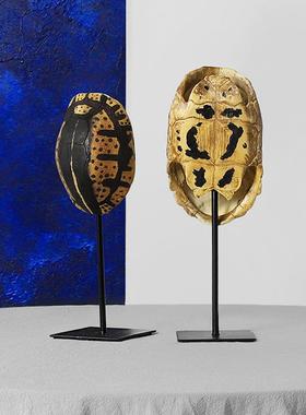 创意摆件桌乌龟甲壳树脂CF115024艺品摆饰室内装工摆件面装修饰品