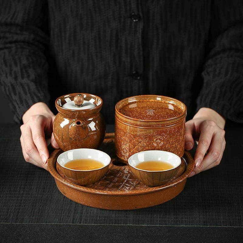 酒店民宿茶具小套便携一壶二杯日式简约家用纯色五行茶具茶壶套装,淘宝优惠券,粉丝福利购,淘宝优惠卷