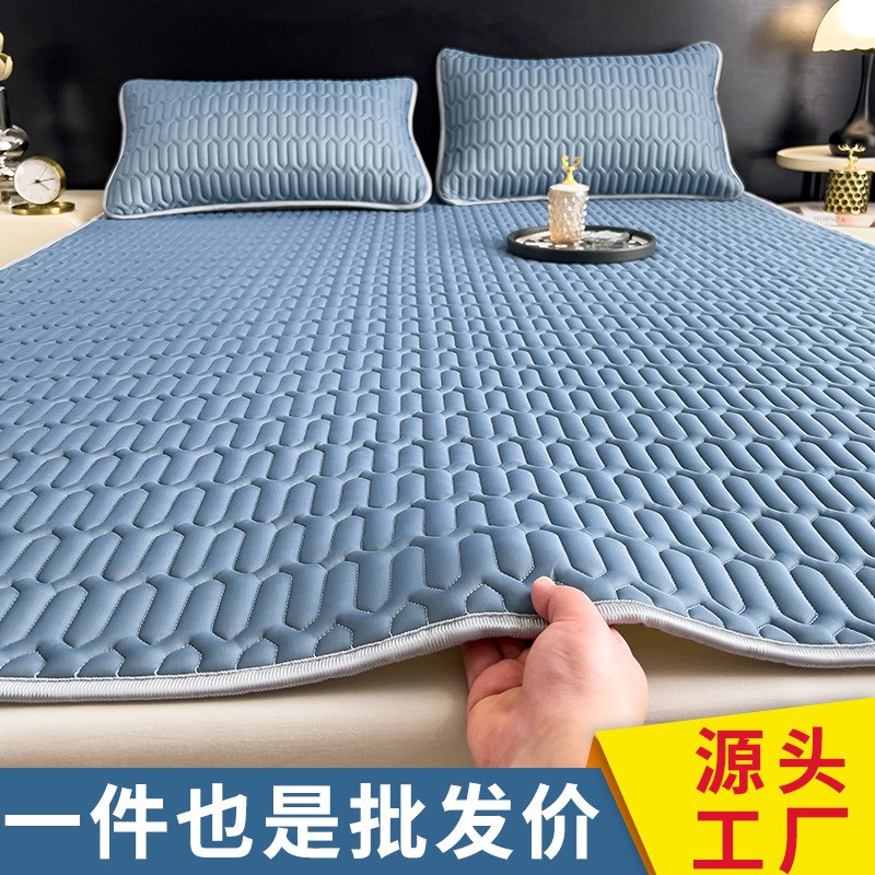 冰丝凉席夏季凉感床垫保护罩2025新款床套乳胶凉席床单可水洗席子 - 图2
