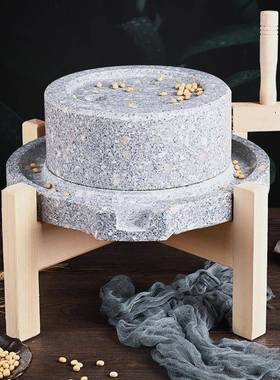 石磨型盘小石磨家用青石磨迷你纯手工G2NdjEan老动石磨手小粉石磨