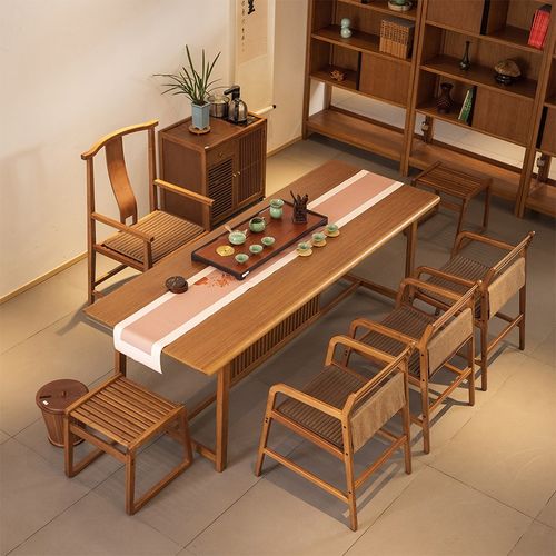 大庆会议桌长桌简约现代办公培训桌椅组合工业风大型长条桌工作台 - 图0