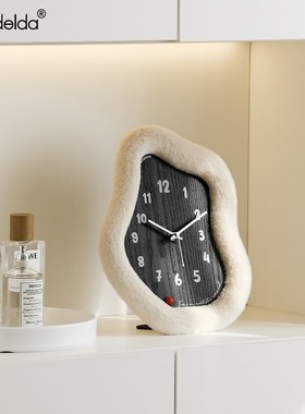 Mandelda法式奶油风家居客厅玄关摆件酒柜电视柜时钟摆放式装饰品