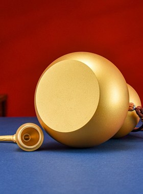 铜掌柜铜葫芦摆件开盖空心龙头金色葫芦黄铜葫芦挂件家居玄关装饰