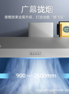 商用排烟罩不锈钢油烟机小型饭店食堂直排烟罩大吸力抽油烟机环保