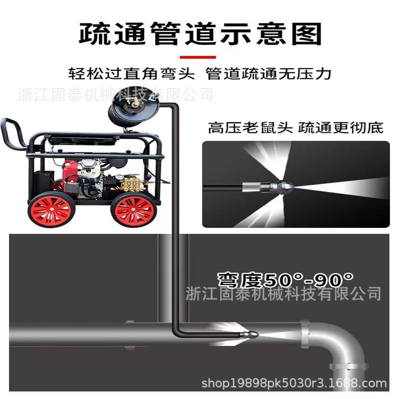 物业市政下水道高疏通机率油商用大功率清洗压机PIZ汽柴油大功洗 - 图2