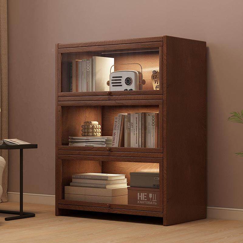 式美古落地书实木小复柜子储物柜柜客厅收纳展74461示柜靠墙一体,淘宝优惠券,粉丝福利购,淘宝优惠卷