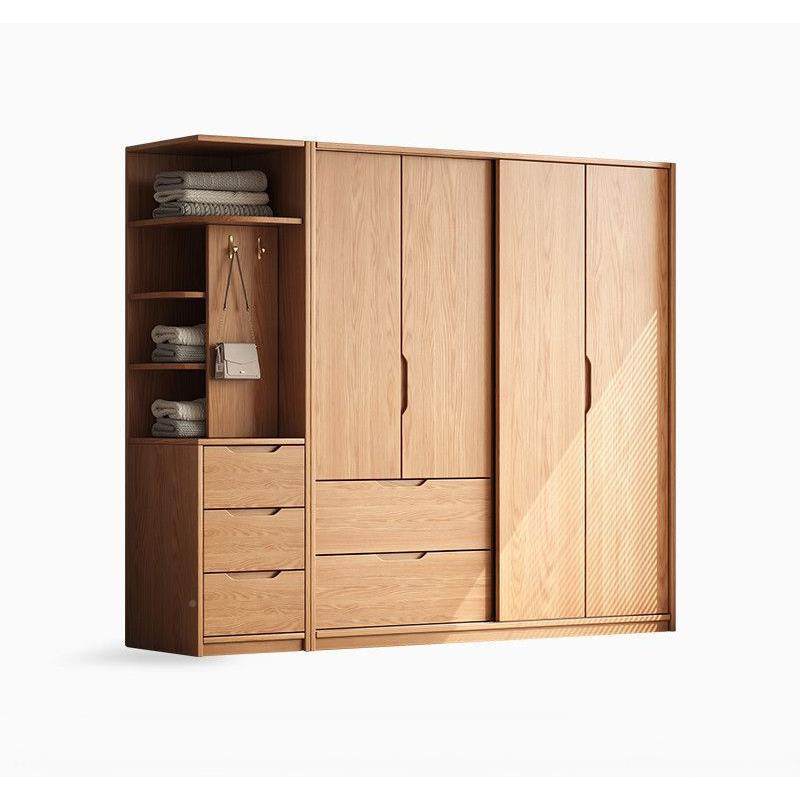 全实木卧橡木推功拉门柜多能家DHG用卧室现代简约主室趟门儿童衣,淘宝优惠券,粉丝福利购,淘宝优惠卷