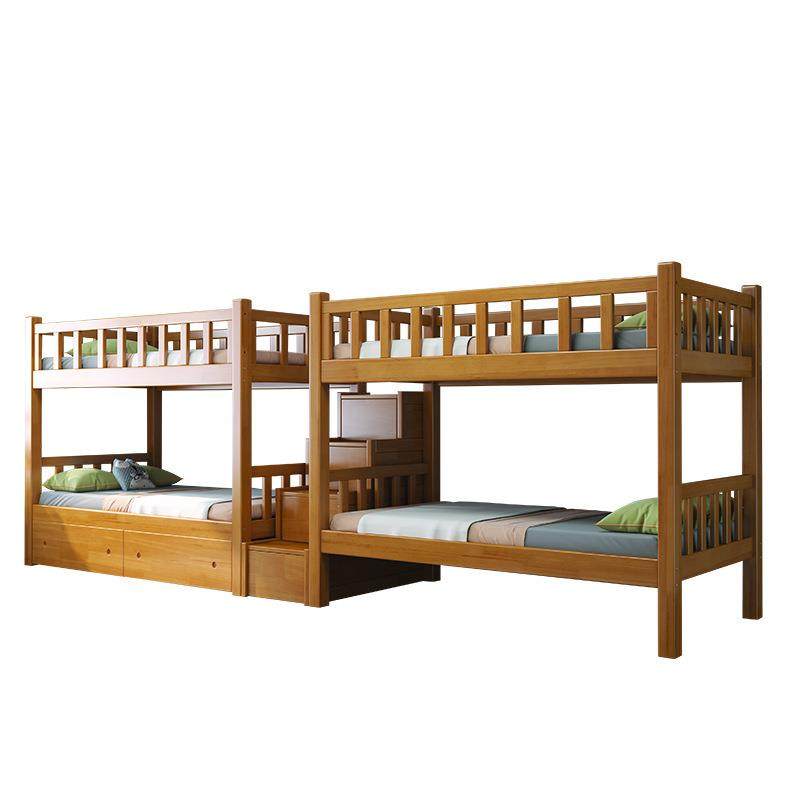 实木床上下铺双层床实木高低床上下床子母床加高护栏带抽屉儿童床,淘宝优惠券,粉丝福利购,淘宝优惠卷