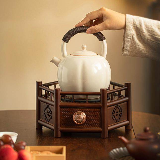 竹编手工电陶炉电热养生茶炉烧水围炉煮茶器家用复古茶桌打边炉,淘宝优惠券,粉丝福利购,淘宝优惠卷
