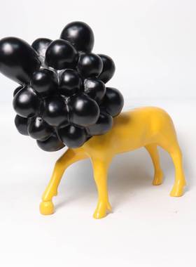 现约抽泡泡狗简象树脂摆件样板代房售楼部儿童家气泡狗居装饰软装