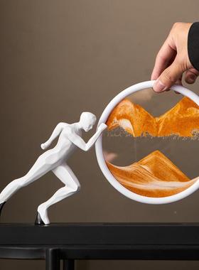 往装直前跑步人现代简约风客厅办公SHDK1703电视柜家居饰室品摆件