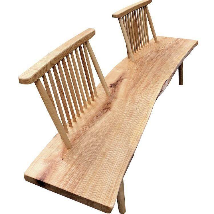 白蜡木实木大板长条椅原木民宿餐厅家用休闲温莎长板凳橱窗靠背椅,淘宝优惠券,粉丝福利购,淘宝优惠卷