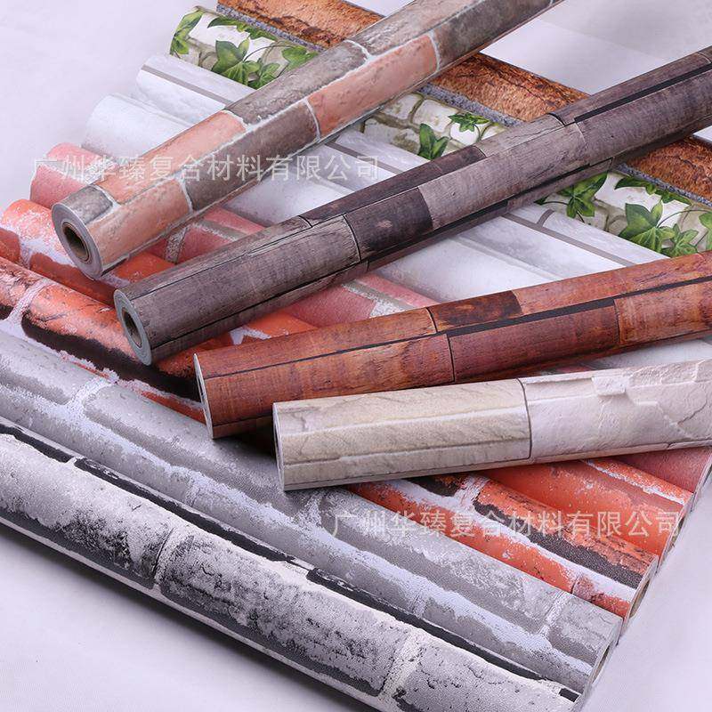 直销加厚PVC防水壁纸自粘墙纸仿真复古砖纹宿舍电视背景翻新,淘宝优惠券,粉丝福利购,淘宝优惠卷