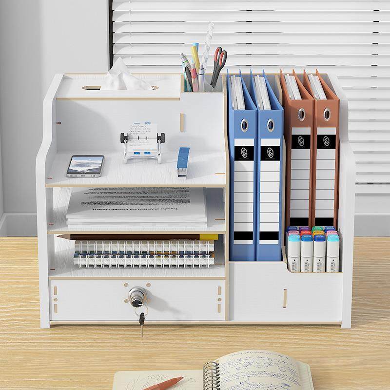 文件收纳盒学生简易书立书架办公室文件架木质多层桌面收纳置物架,淘宝优惠券,粉丝福利购,淘宝优惠卷