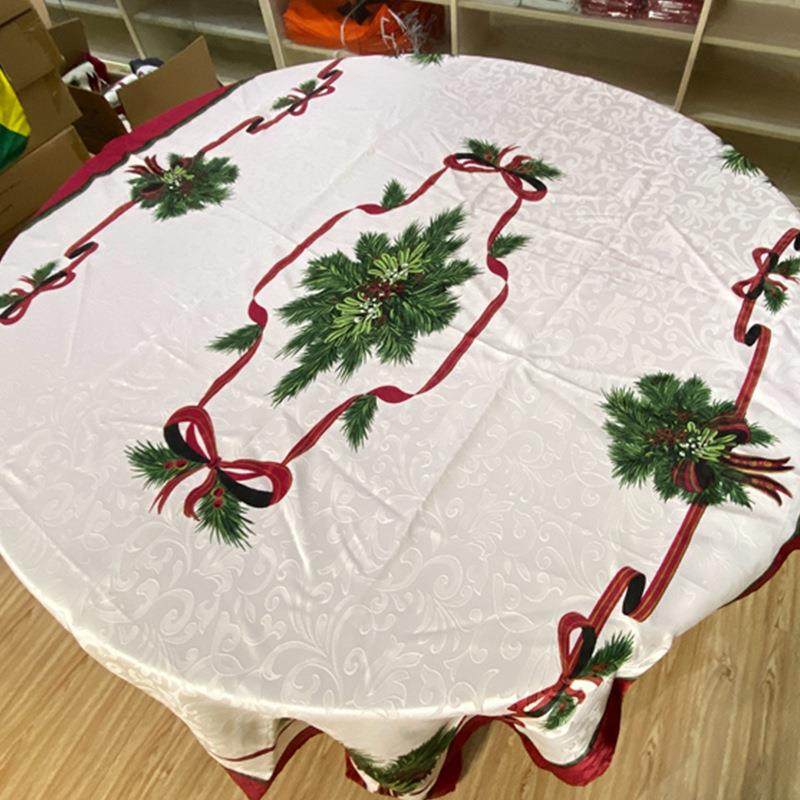 圣诞用印IVE花桌桌餐布家用圆形桌台布布提花印花桌布布,淘宝优惠券,粉丝福利购,淘宝优惠卷