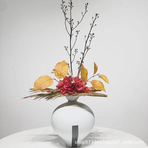 新中式仿真花束轻奢整体花艺假花干花客厅插花家居餐桌装饰品摆件 - 图0