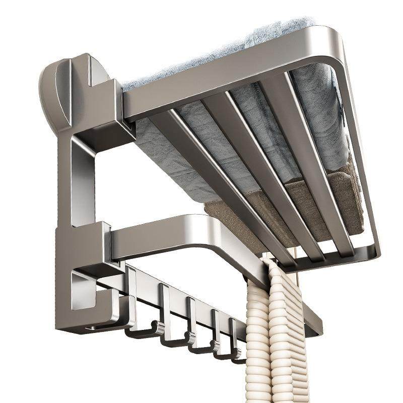 吸盘毛巾架免打孔卫生间置物架洗手间浴室厕所收纳壁挂式一体挂架,淘宝优惠券,粉丝福利购,淘宝优惠卷