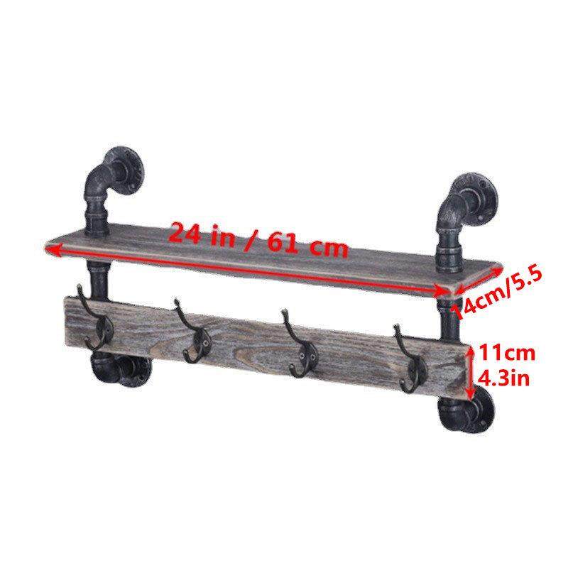 墙壁置物架欧美式挂勾架金属墙架管道置物架铁艺置物架复古置物架,淘宝优惠券,粉丝福利购,淘宝优惠卷