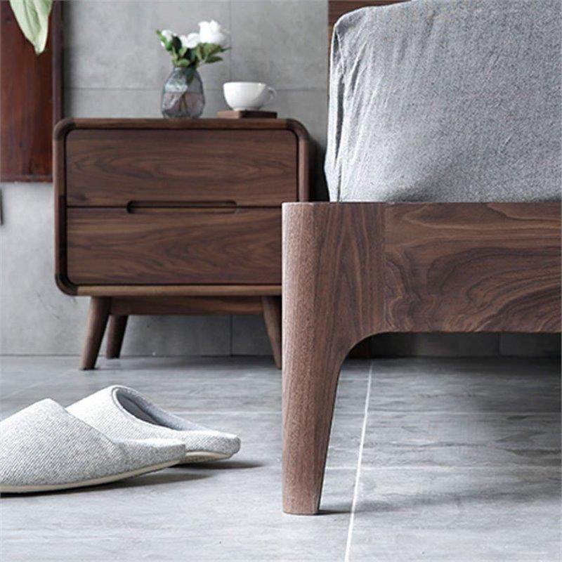 北欧全实木黑胡桃木床头柜白橡木收纳柜现代简约卧室樱桃木储物柜,淘宝优惠券,粉丝福利购,淘宝优惠卷