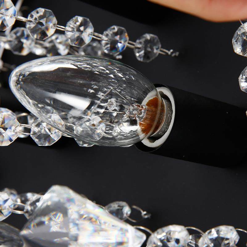 水晶灯客厅卧室吸顶灯天花走廊过道门厅玄关黑色圆形灯具,淘宝优惠券,粉丝福利购,淘宝优惠卷