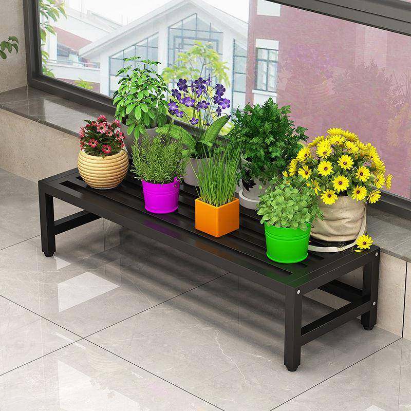 阳台窗台台沿铁艺单层花架一层落地式窄窗台加宽阳台长条花盆架子,淘宝优惠券,粉丝福利购,淘宝优惠卷