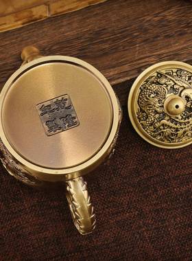 复古龙壶凤转宝石茶仿古LS-A243Y做转旧铜器装饰品摆件