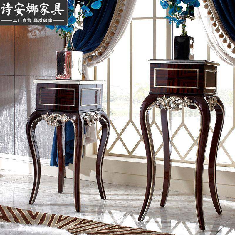 奢华欧式客厅家具大小户型新古典花几花架实木雕花,淘宝优惠券,粉丝福利购,淘宝优惠卷