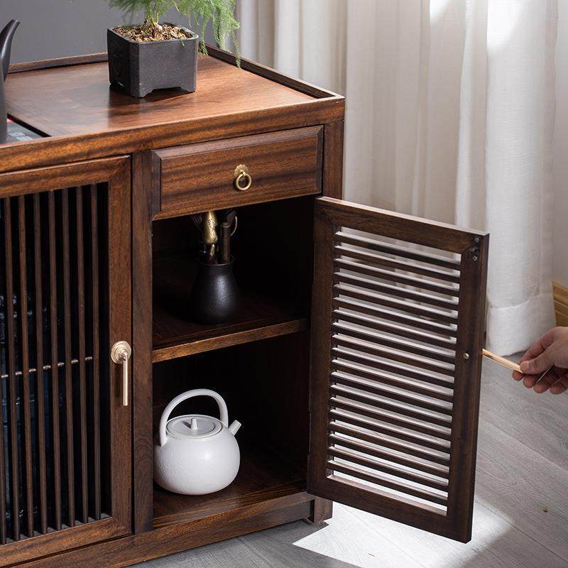胡桃木移动茶台实木茶水柜烧水壶一体家用客厅中式多功能茶柜边桌,淘宝优惠券,粉丝福利购,淘宝优惠卷
