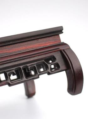 瓶红酸枝正方形DZV抱脚木座托红木花花盆景玉石佛像底台实木质几