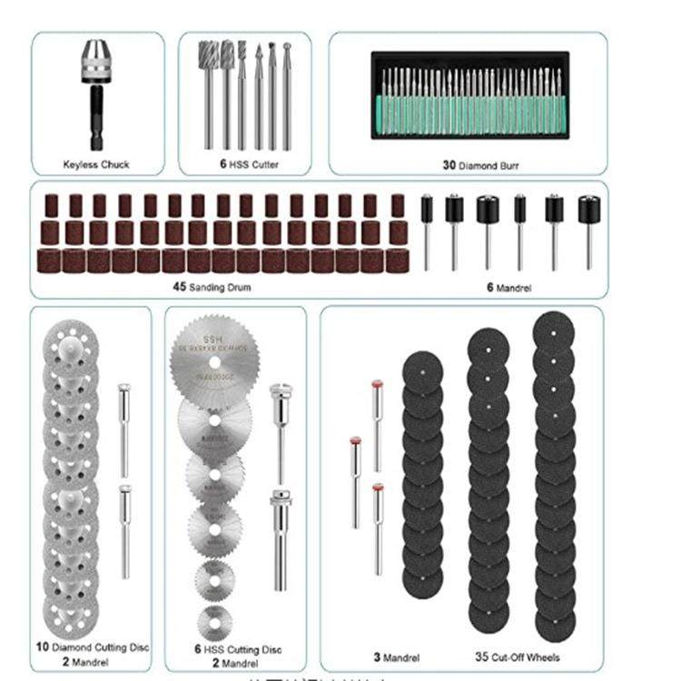 147PC电磨配件套装电磨吊磨机配件组合打磨抛光切割,淘宝优惠券,粉丝福利购,淘宝优惠卷