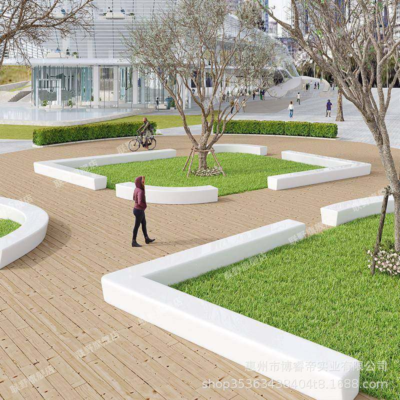 玻璃钢休闲椅商业园林景观花坛休息坐凳户外公园异形树池长条椅子,淘宝优惠券,粉丝福利购,淘宝优惠卷