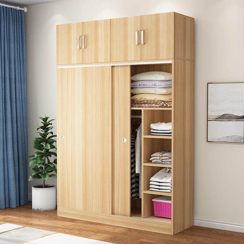 奥易迈衣柜带抽屉推拉门全实木实木板式简易收纳柜储物柜家用卧室,淘宝优惠券,粉丝福利购,淘宝优惠卷