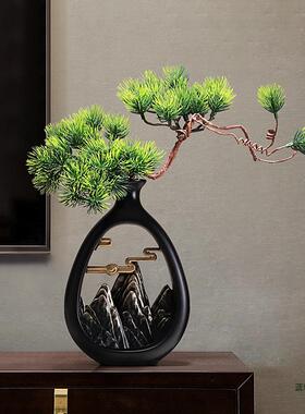 新中式花瓶插摆件客F99MT996厅花感博古架家关居客厅电视柜玄饰品