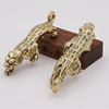Brass tiger charm paperweight ornaments brush holder pen rest ruler home accessories crafts antique hand piece tiger