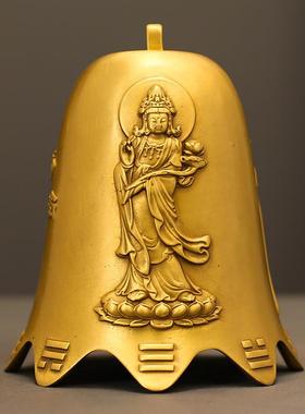 铜铃铜摆件铜挂件铜钟铃铛MYZ铛桌面黄摆件门上挂饰家居客厅装饰