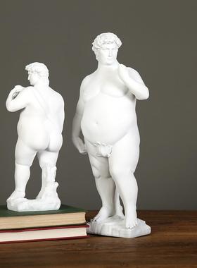 PDW-B创意新款热畅销树脂像胖大卫艺摆雕件家居桌面装饰大卫艺工