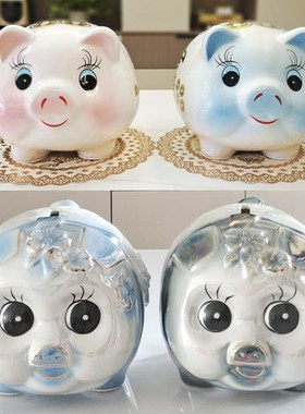 创意陶瓷动物电视酒柜玄关装饰品招财家居客厅摆件高端大号上档次