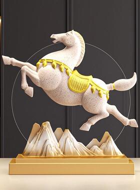 招财马IEB到成6功摆轻奢礼高档客厅办公室件桌面202新年装饰品马