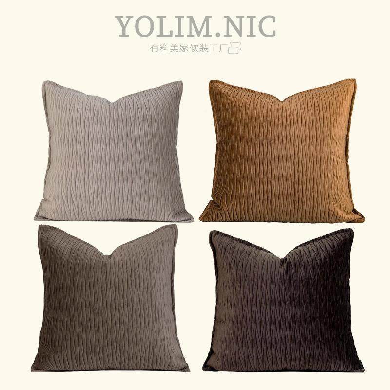 现代简约面褶大抱沙发靠垫样板房靠枕腰枕枕酒店绒民压宿KNB软装,淘宝优惠券,粉丝福利购,淘宝优惠卷
